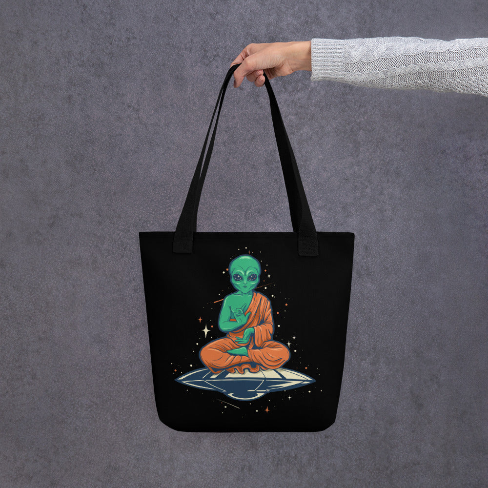Tote bag Alien Buddha
