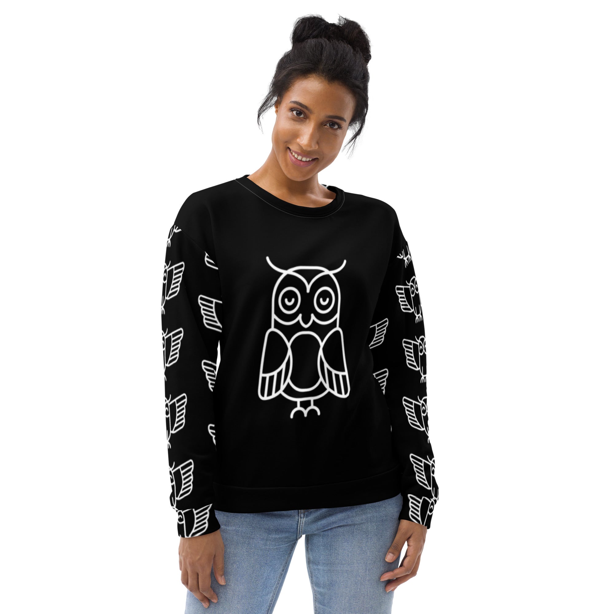 Sweat-Shirt Unisexe All Over Chouette Hibou