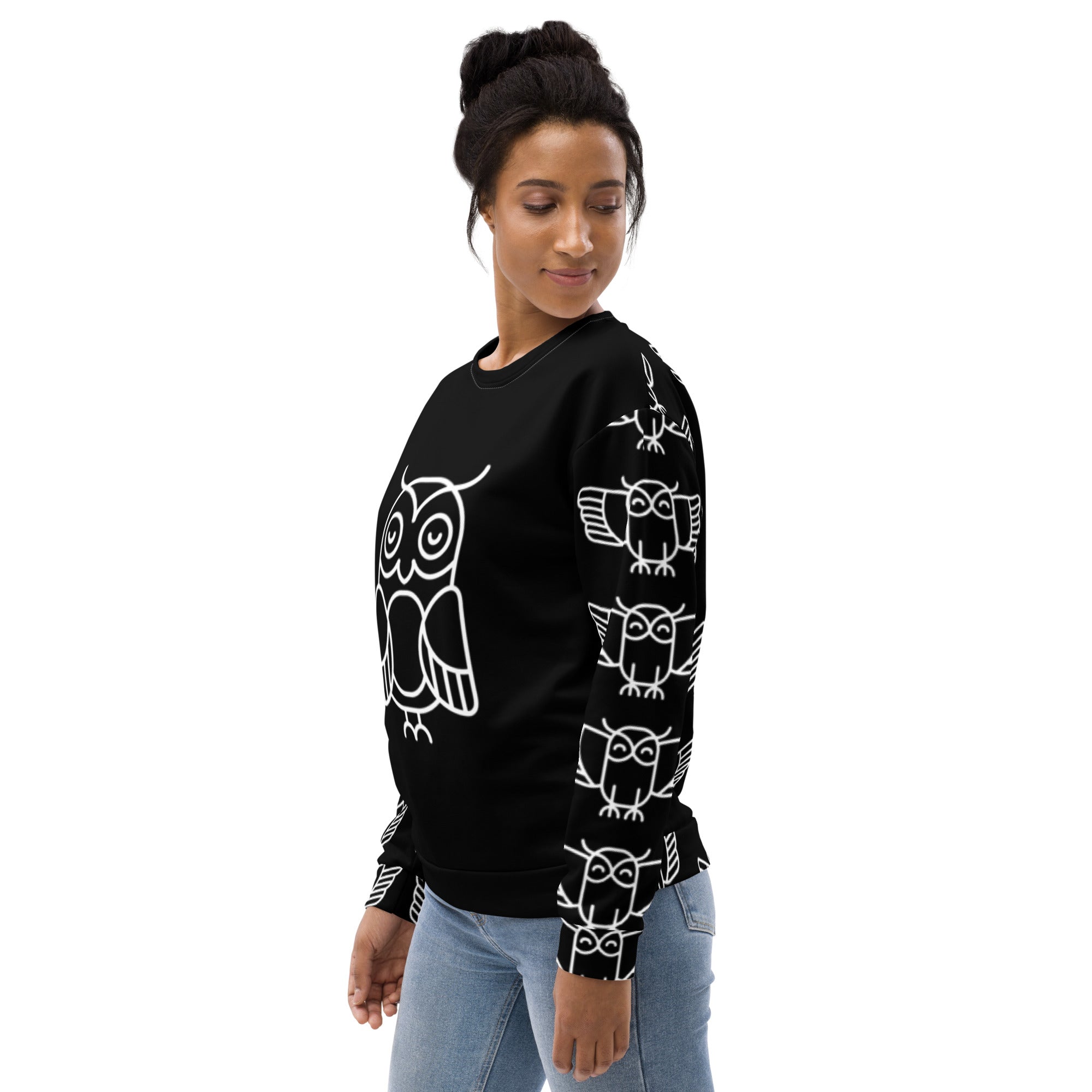 Sweat-Shirt Unisexe All Over Chouette Hibou