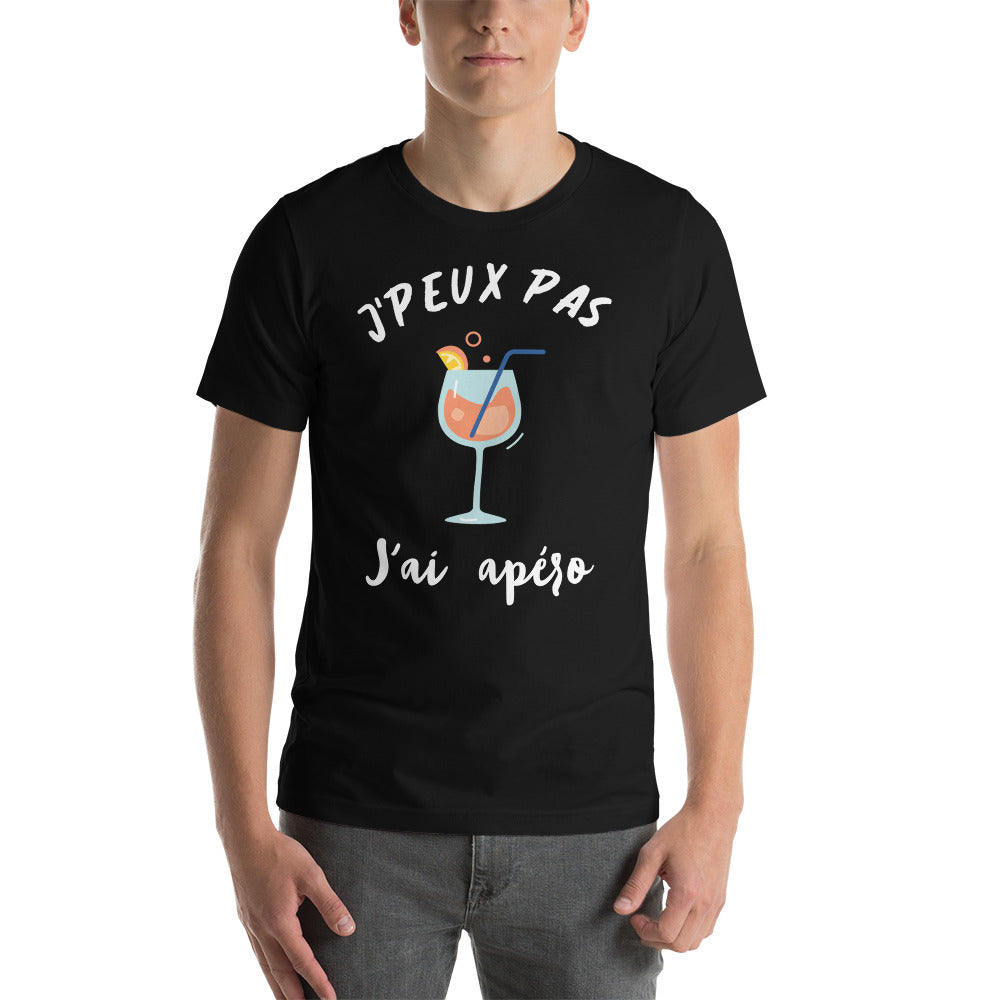 T-Shirt J'Peux Pas J'ai Apéro (Lettrage blanc)