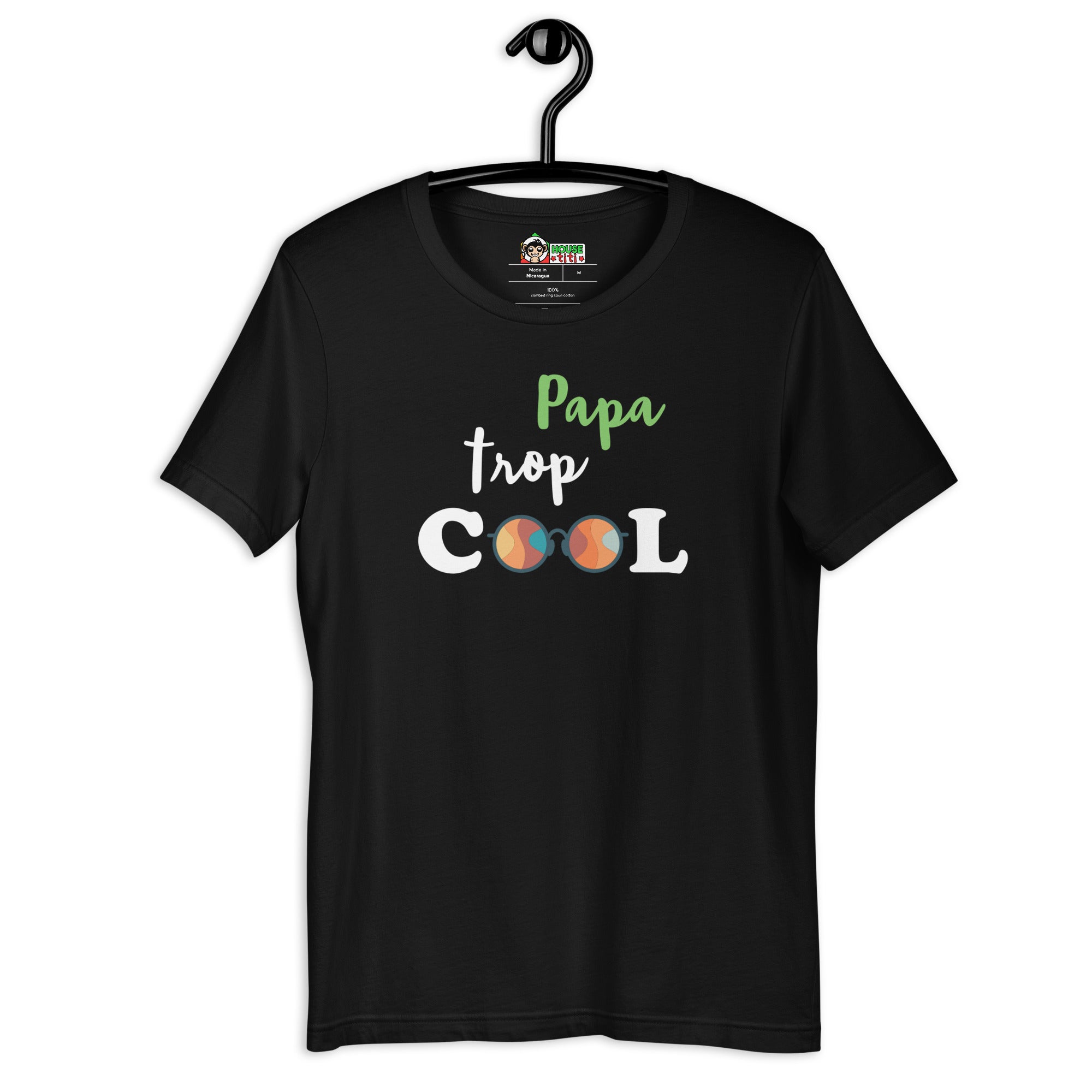 T-shirt unisexe Papa Trop Cool (Lettrage blanc)