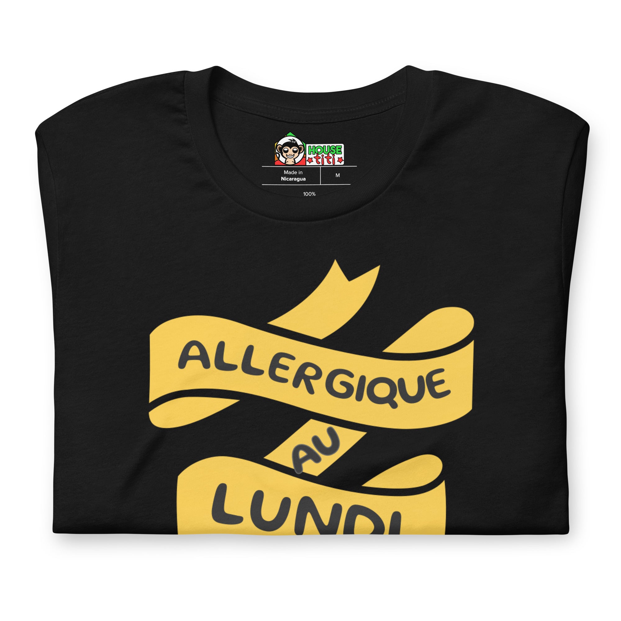 T-shirt unisexe Allergique au Lundi