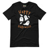 T-shirt unisexe Happy Halloween Fantômes et Chauves-Souris
