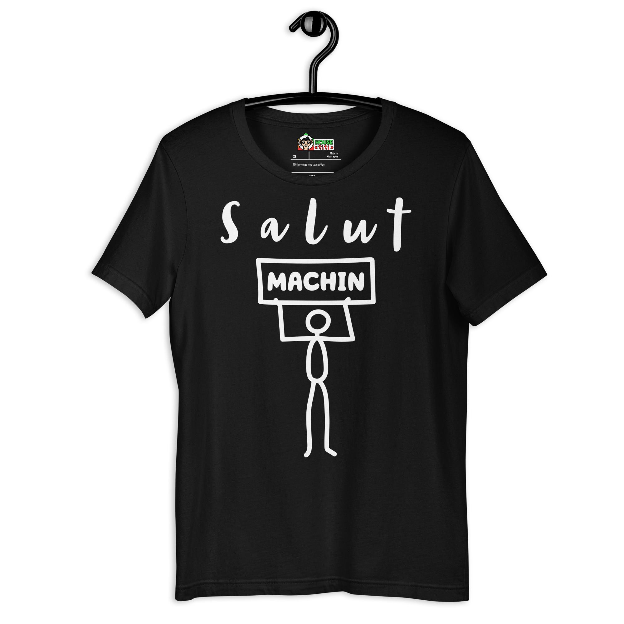 T-shirt unisexe Salut Machin (Lettrage clair)