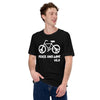 T-shirt unisexe Peace and Vélo (Lettrage clair)