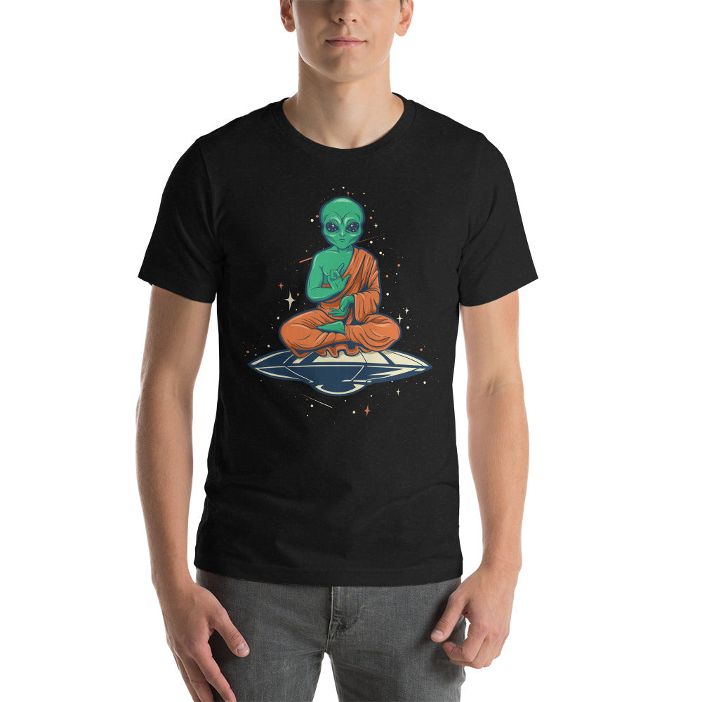 T-shirt Alien Buddha Unisexe à Manches Courtes