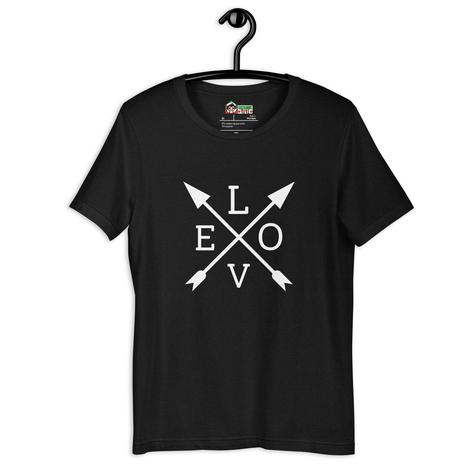 T-shirt Flèches Love (Lettrage clair)