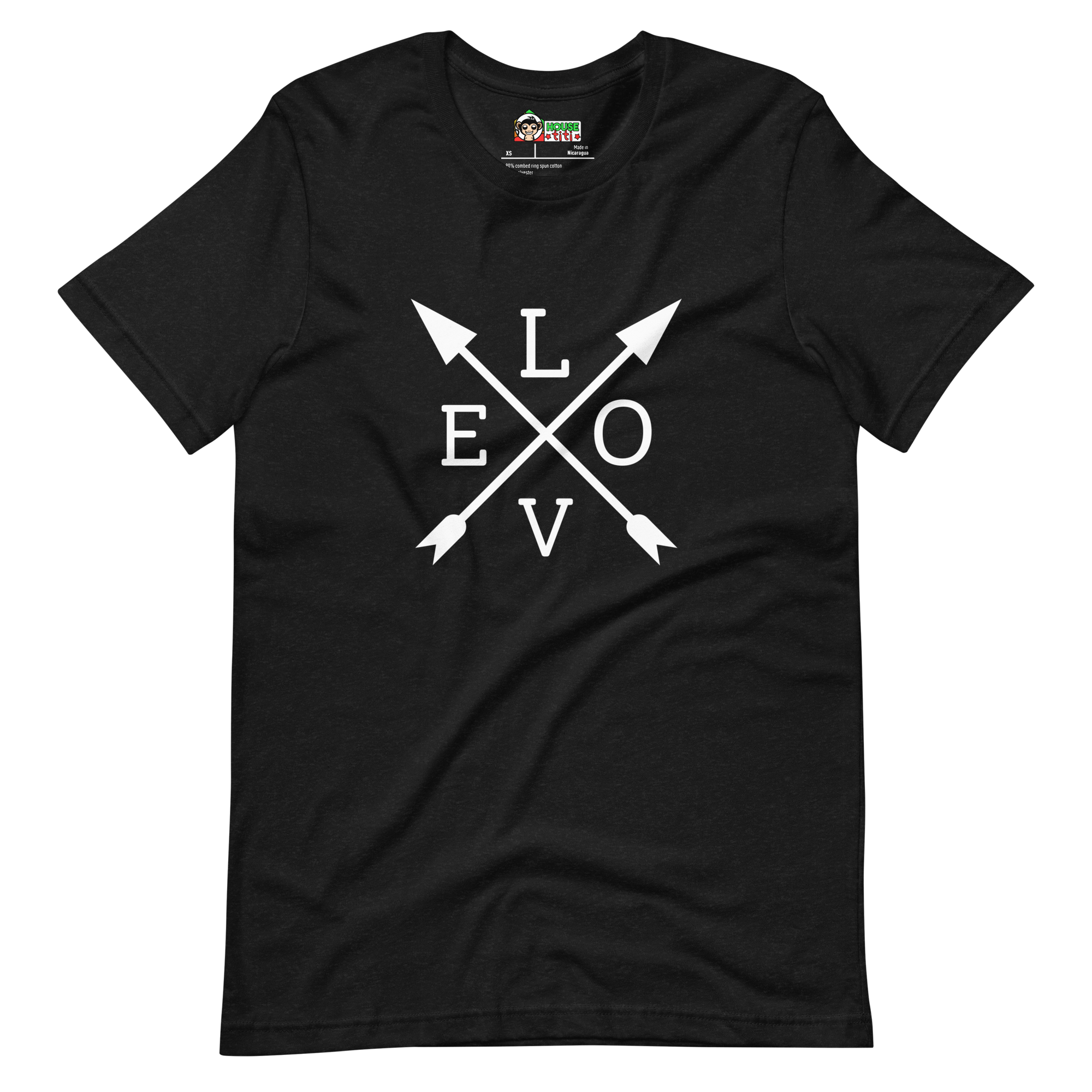 T-shirt Flèches Love (Lettrage clair)
