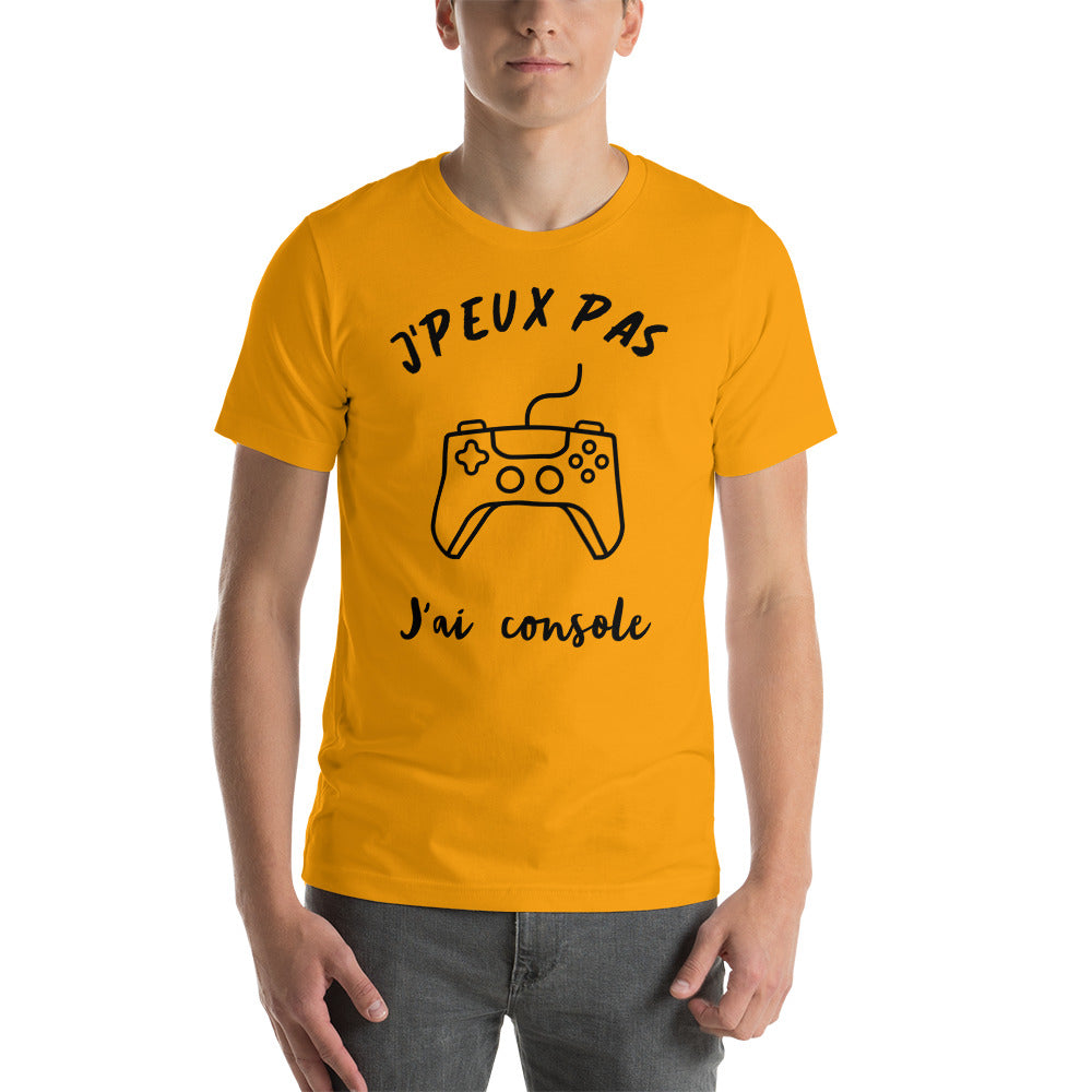 T-Shirt J'Peux Pas J'ai Console (Lettrage noir)
