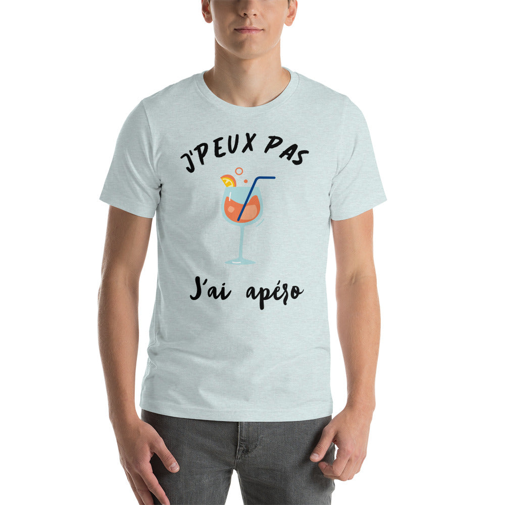 T-Shirt J'Peux Pas J'ai Apéro (Lettrage noir)