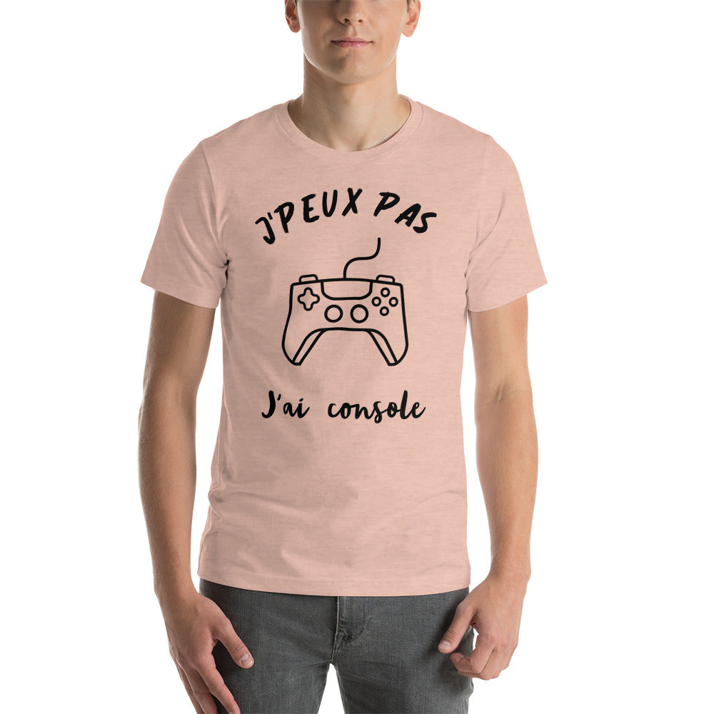 T-Shirt J'Peux Pas J'ai Console (Lettrage noir)
