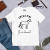 T-Shirt J'Peux Pas J'ai Cheval (Lettrage noir)