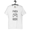 Charger l&#39;image dans la visionneuse de la galerie, T-shirt unisexe Papa Geek (Lettrage noir)
