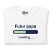 T-shirt unisexe Futur Papa loading (Lettrage foncé)