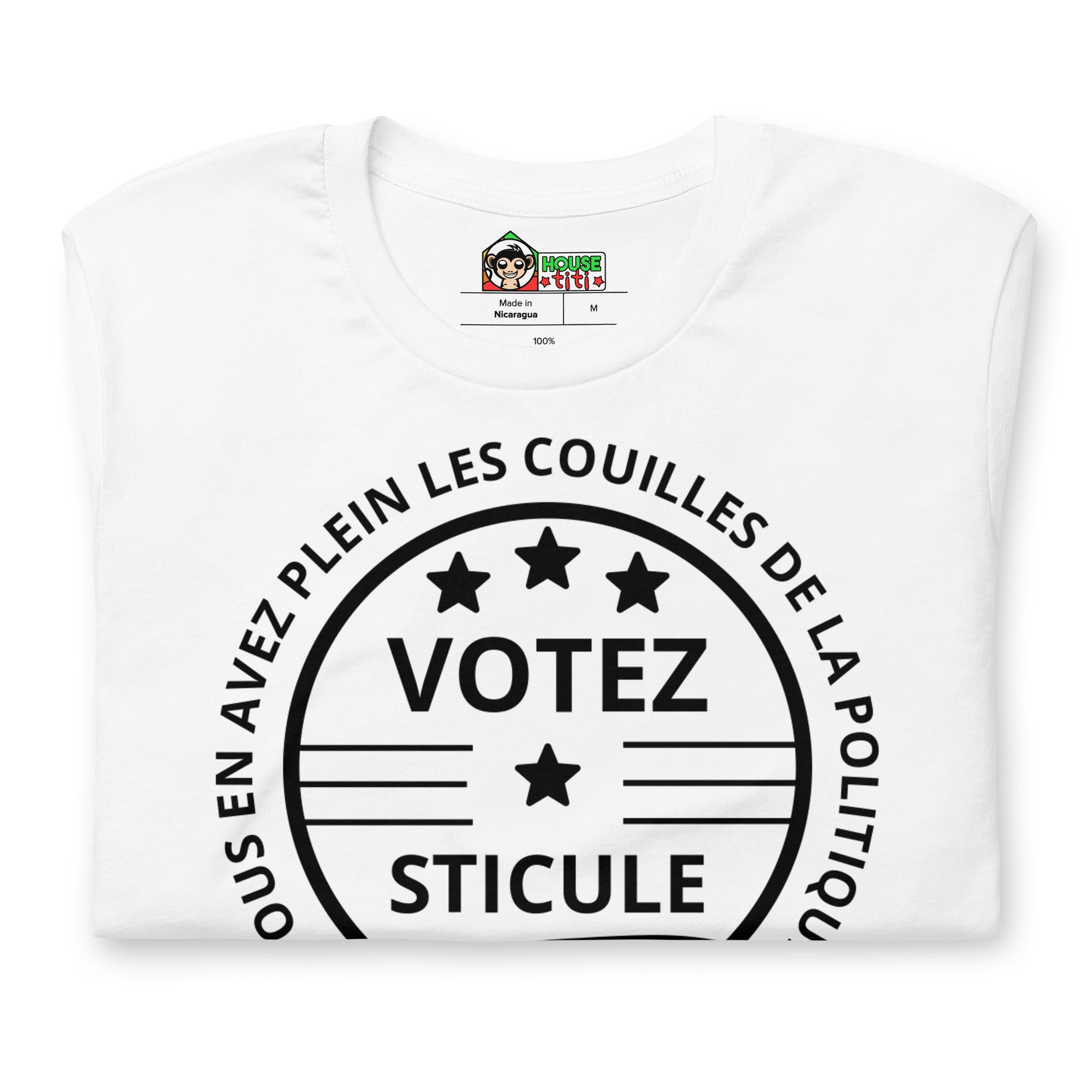 T-shirt unisexe Votez Sticule