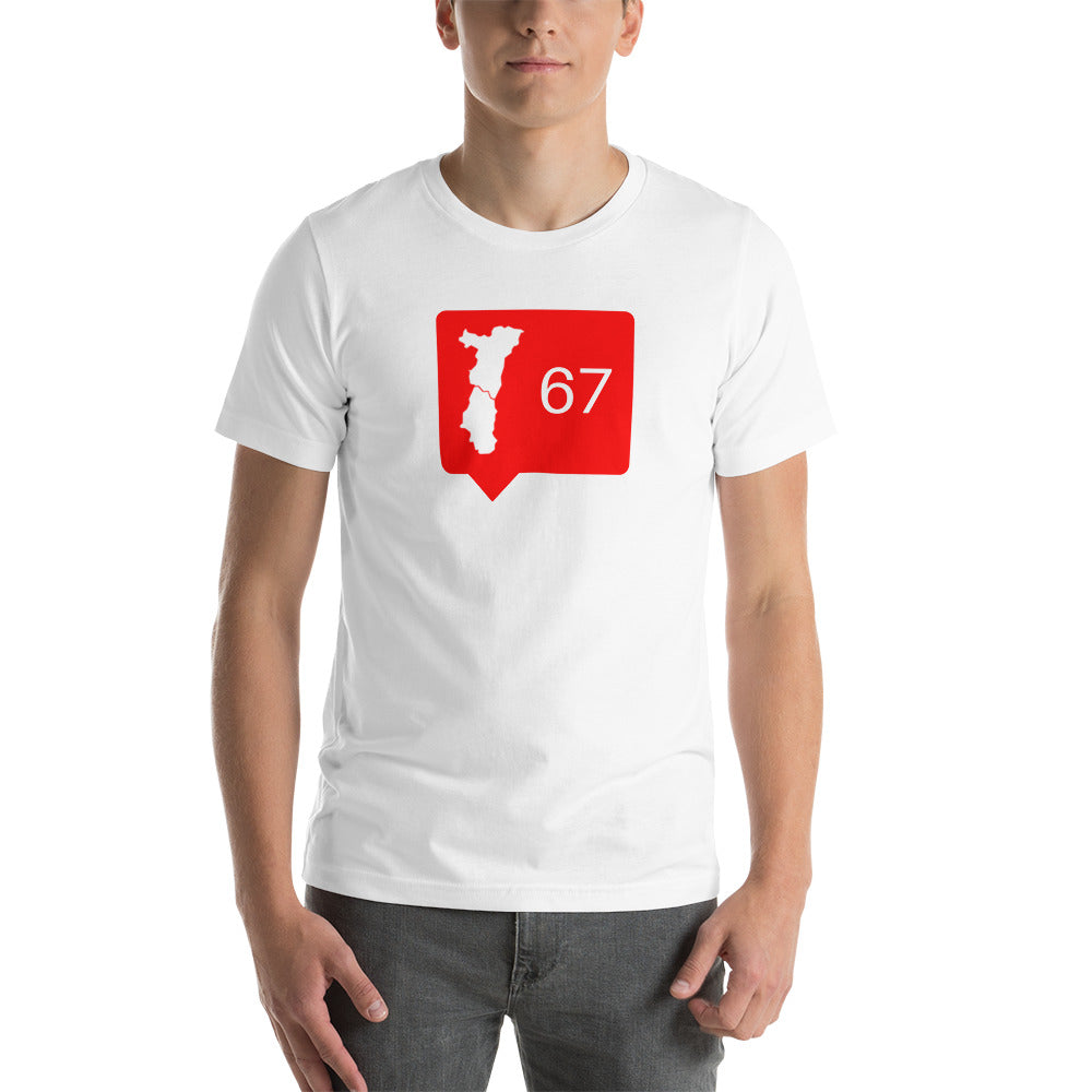 T-shirt unisexe J'aime l'Alsace 67