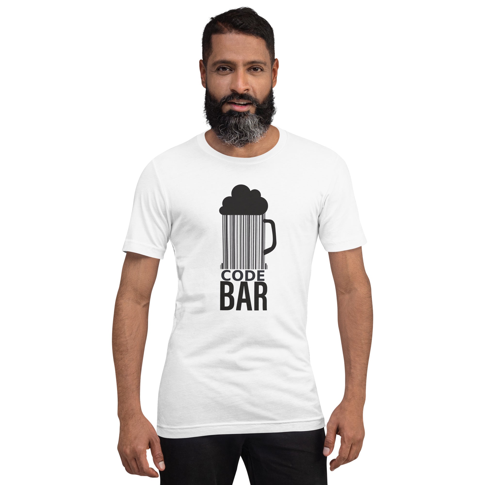 T-shirt Unisexe Code Bar (Lettrage foncé)