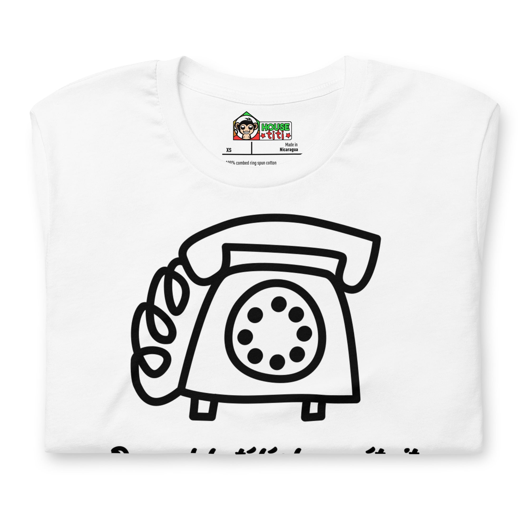 T-shirt unisexe Quand le téléphone était attaché (Lettrage foncé)