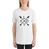 T-shirt Flèches Love (Lettrage foncé)