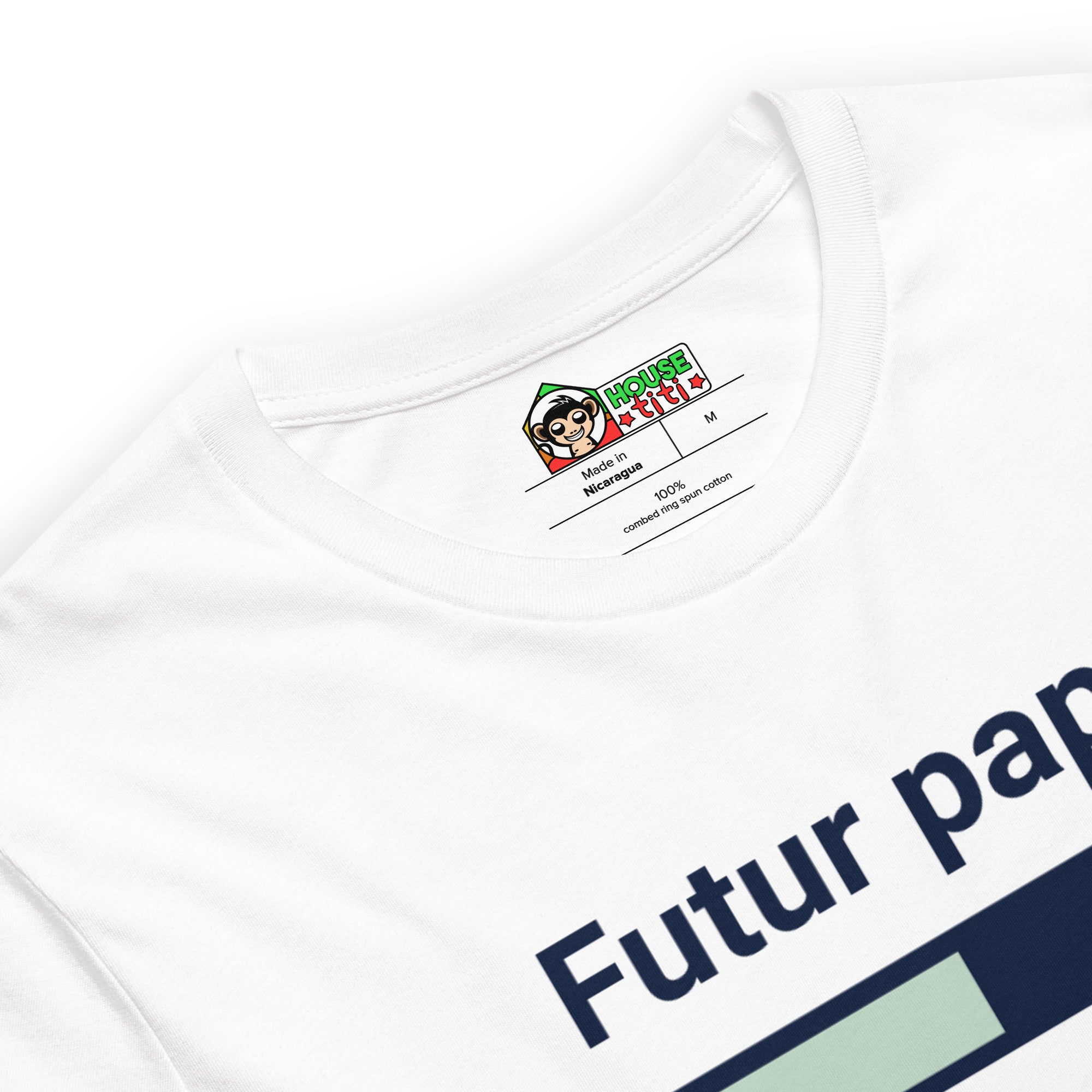 T-shirt unisexe Futur Papa loading (Lettrage foncé)
