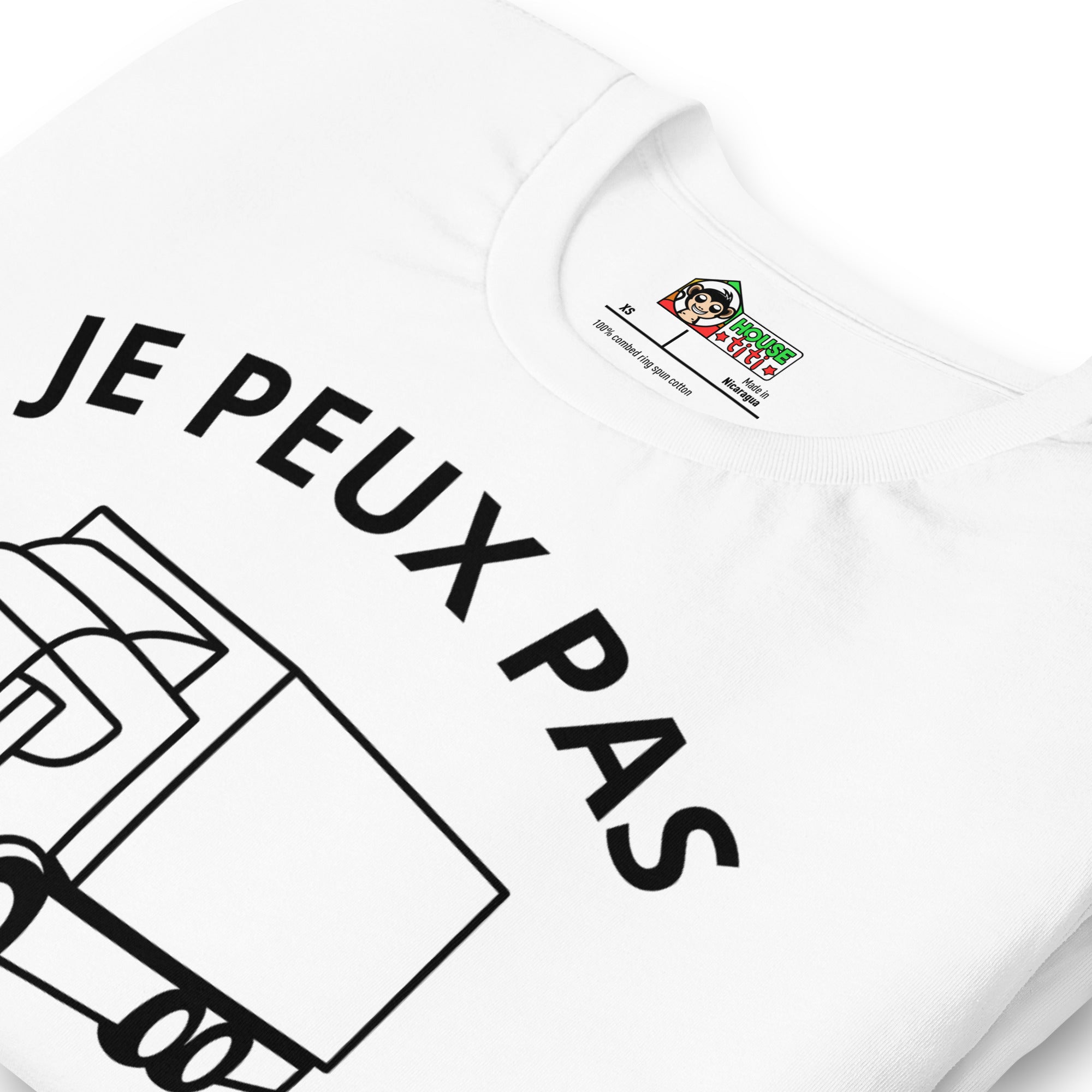 T-shirt unisexe Je Peux Pas J'ai De La Route (Lettrage foncé)