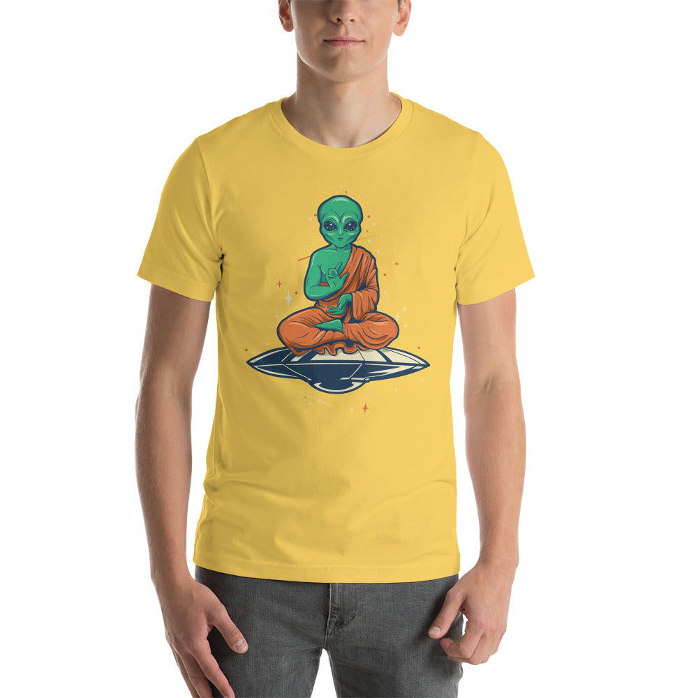 T-shirt Alien Buddha Unisexe à Manches Courtes