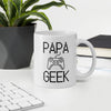 Mug Blanc Brillant Papa Geek
