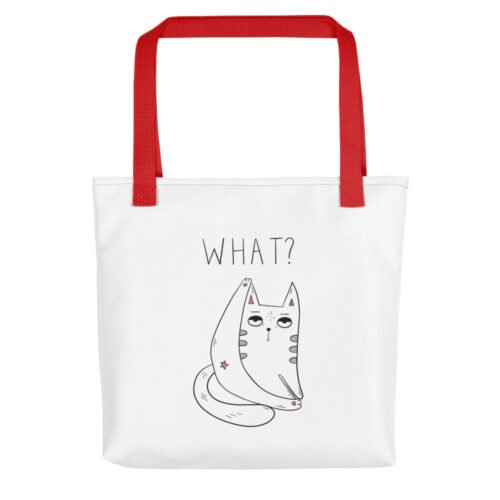 Tote bag Yoga Kitten In A Bad Mood