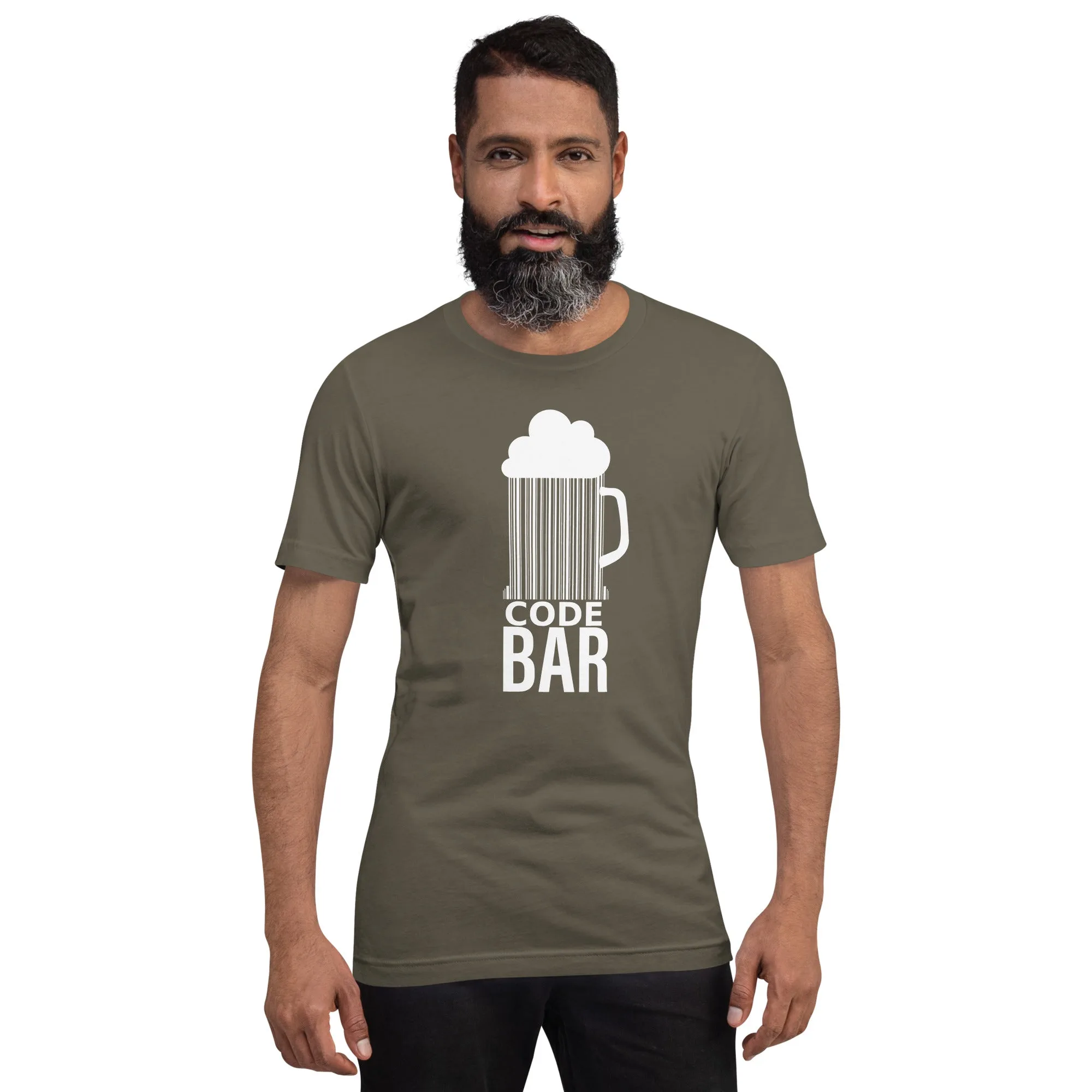 T-shirt Unisexe Code Bar (Lettrage clair) – Image 11