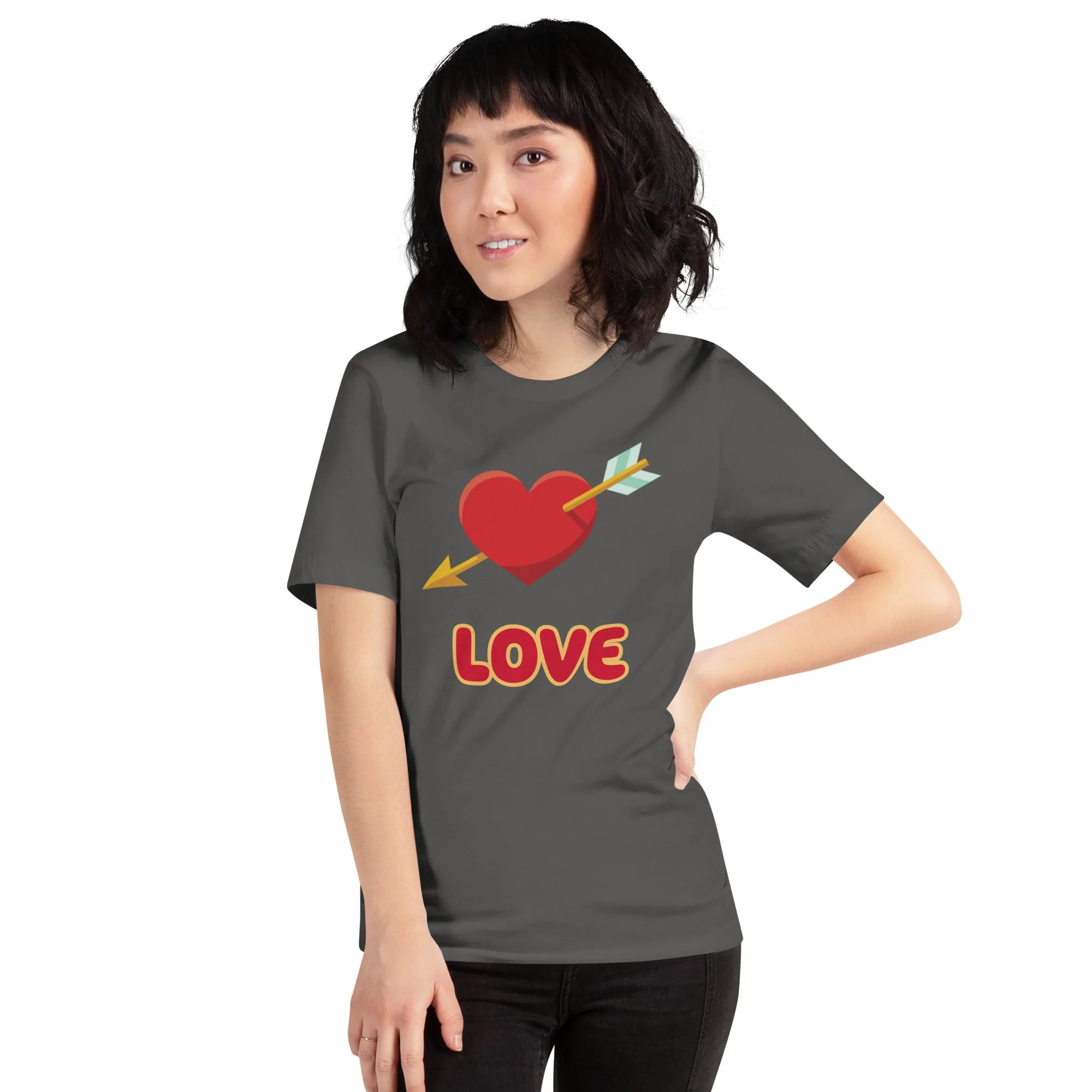 T-shirt unisexe Love coeur transpercé – Image 9