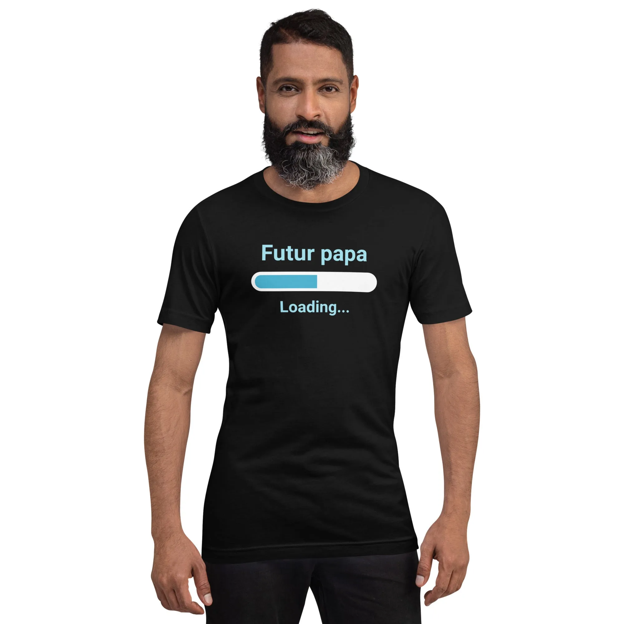 T-shirt unisexe Futur Papa loading (Lettrage clair) – Image 4