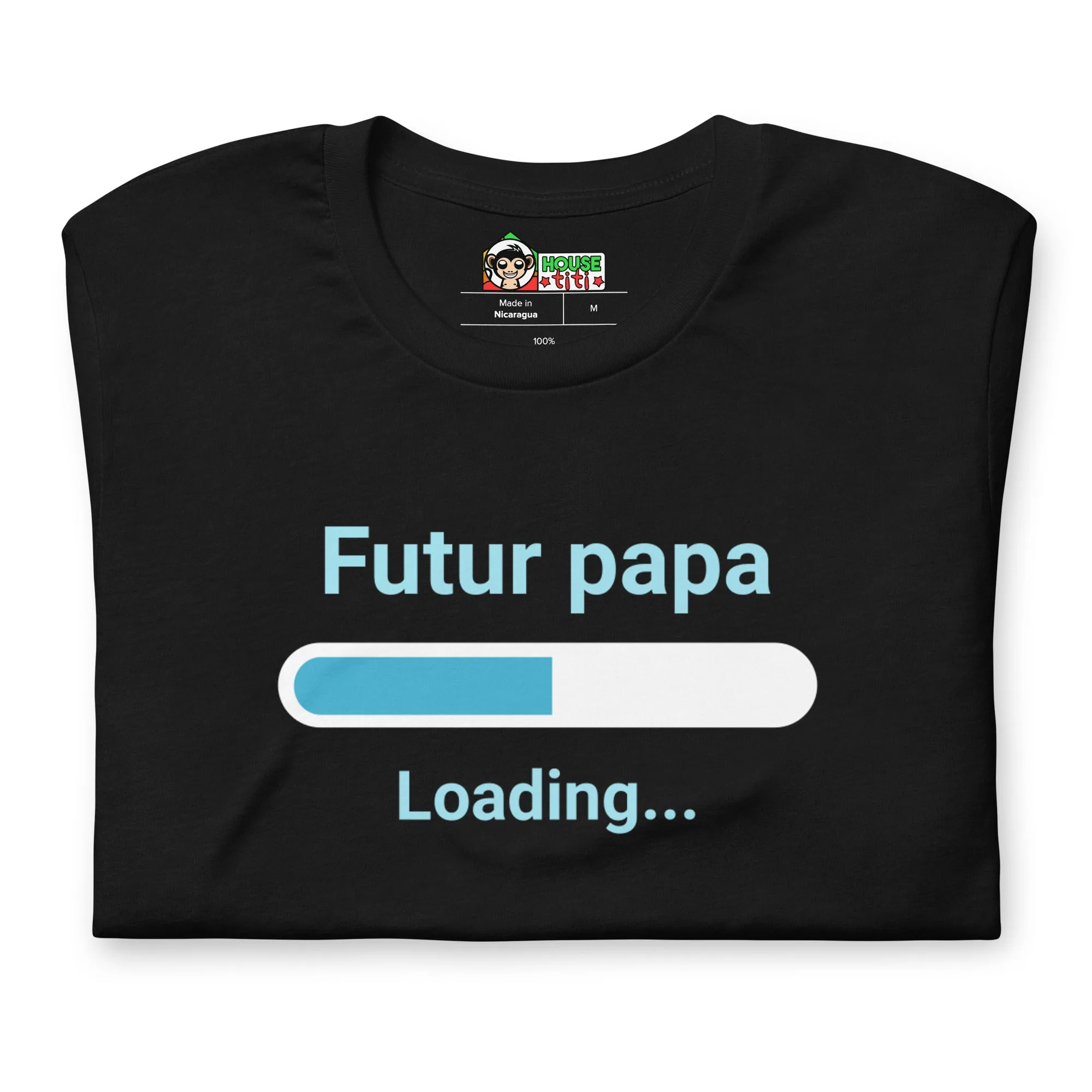 T-shirt unisexe Futur Papa loading (Lettrage clair) – Image 6