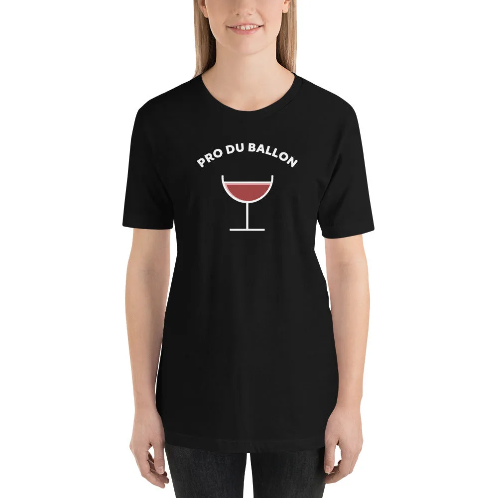 T-shirt unisexe Pro du Ballon (Lettrage blanc) – Image 2