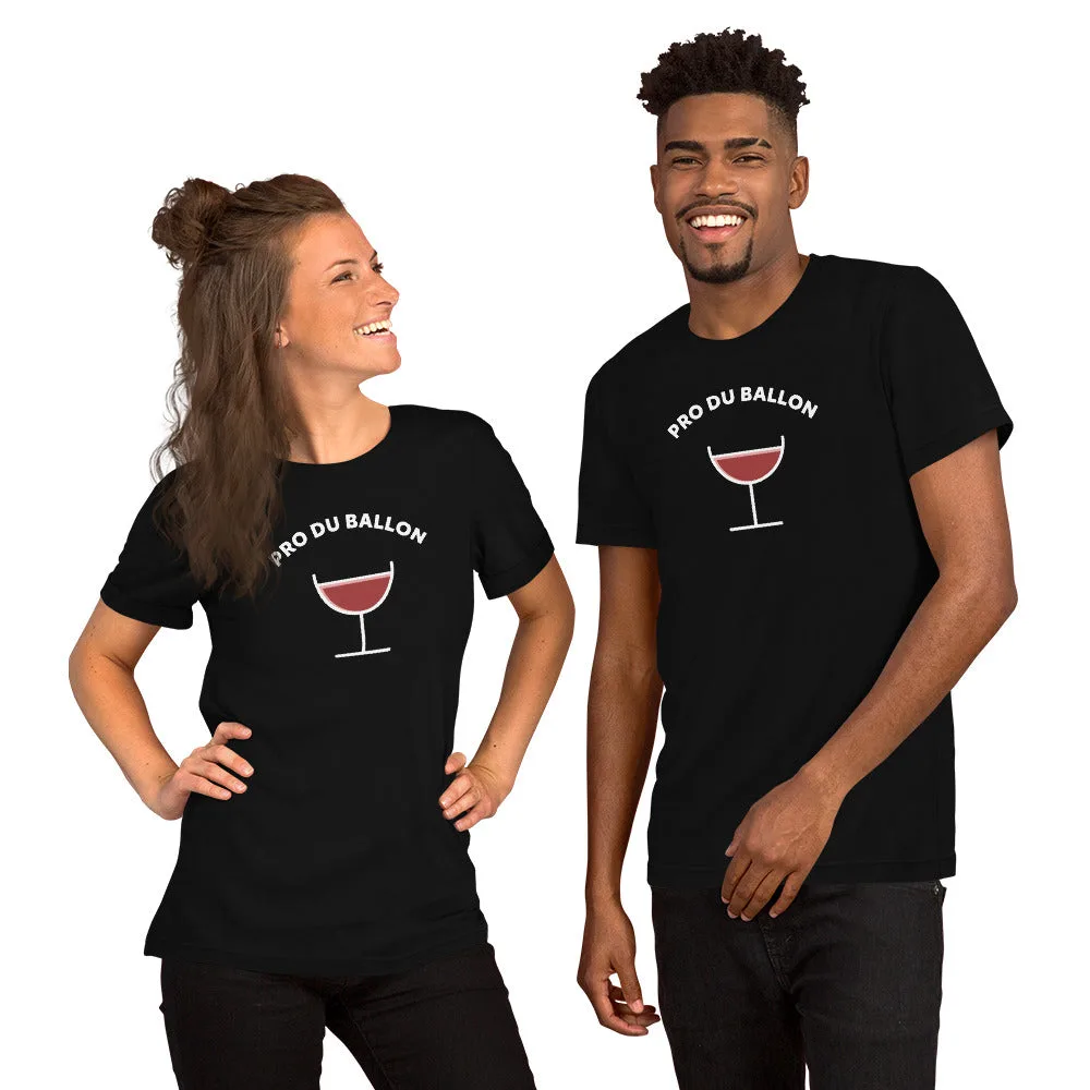 T-shirt unisexe Pro du Ballon (Lettrage blanc) – Image 3