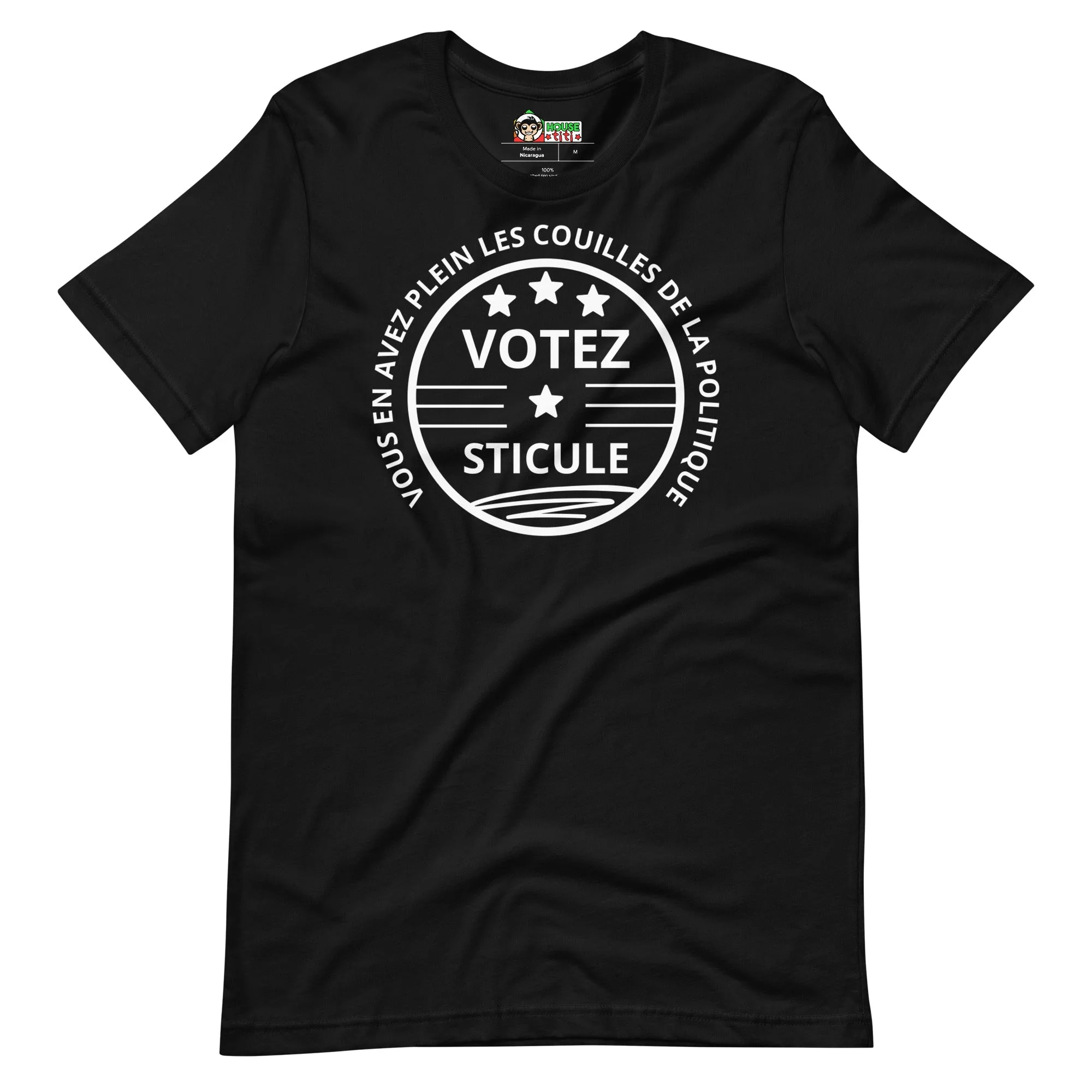 T-shirt unisexe Votez Sticule (Lettrage blanc) – Image 4