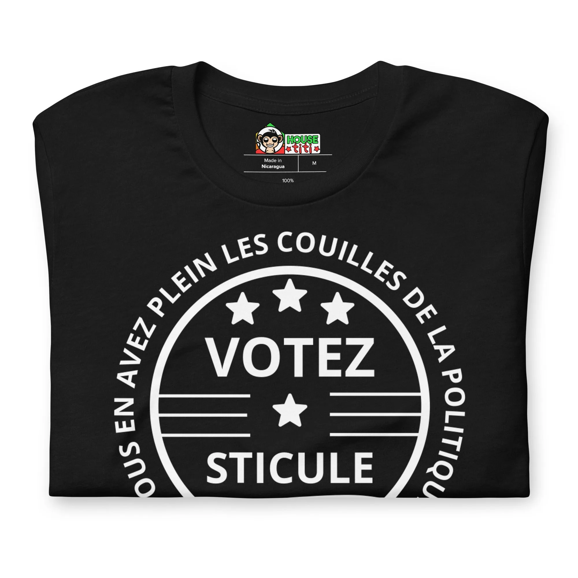 T-shirt unisexe Votez Sticule (Lettrage blanc) – Image 7