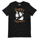 T-shirt unisexe Happy Halloween Fantômes et Chauves-Souris