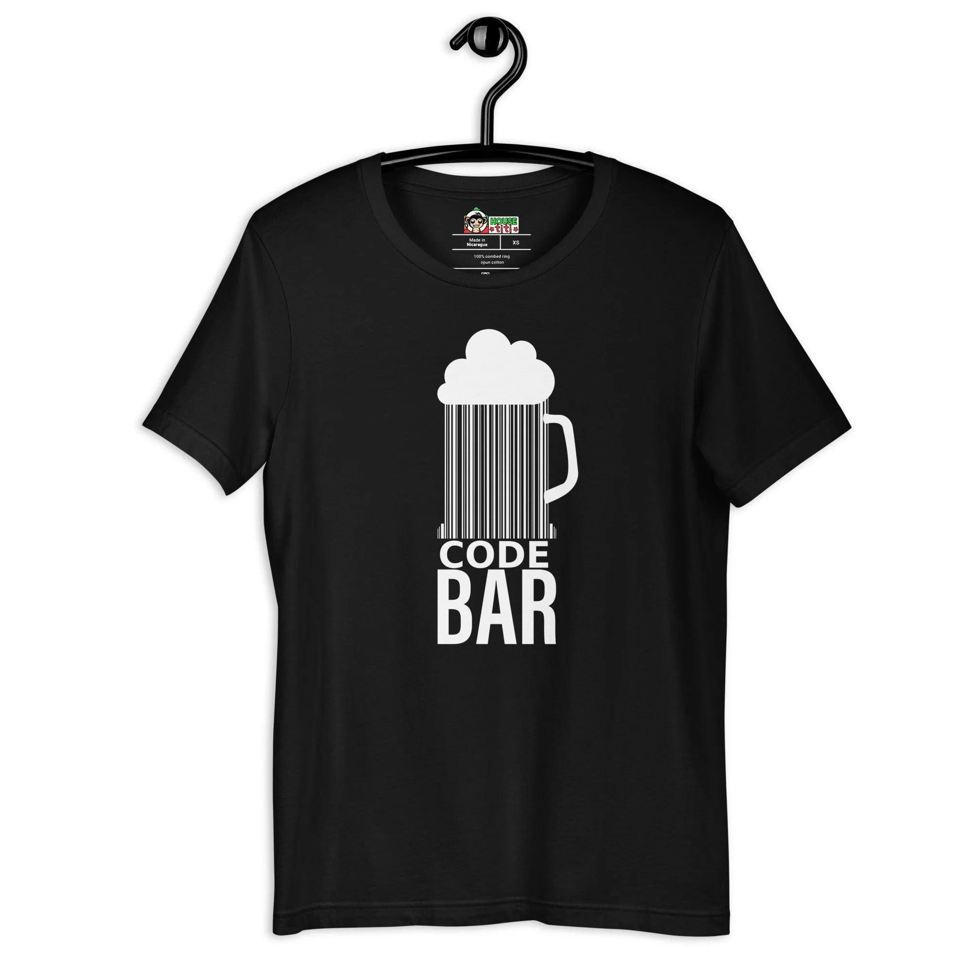 T-shirt Unisexe Code Bar (Lettrage clair) – Image 6