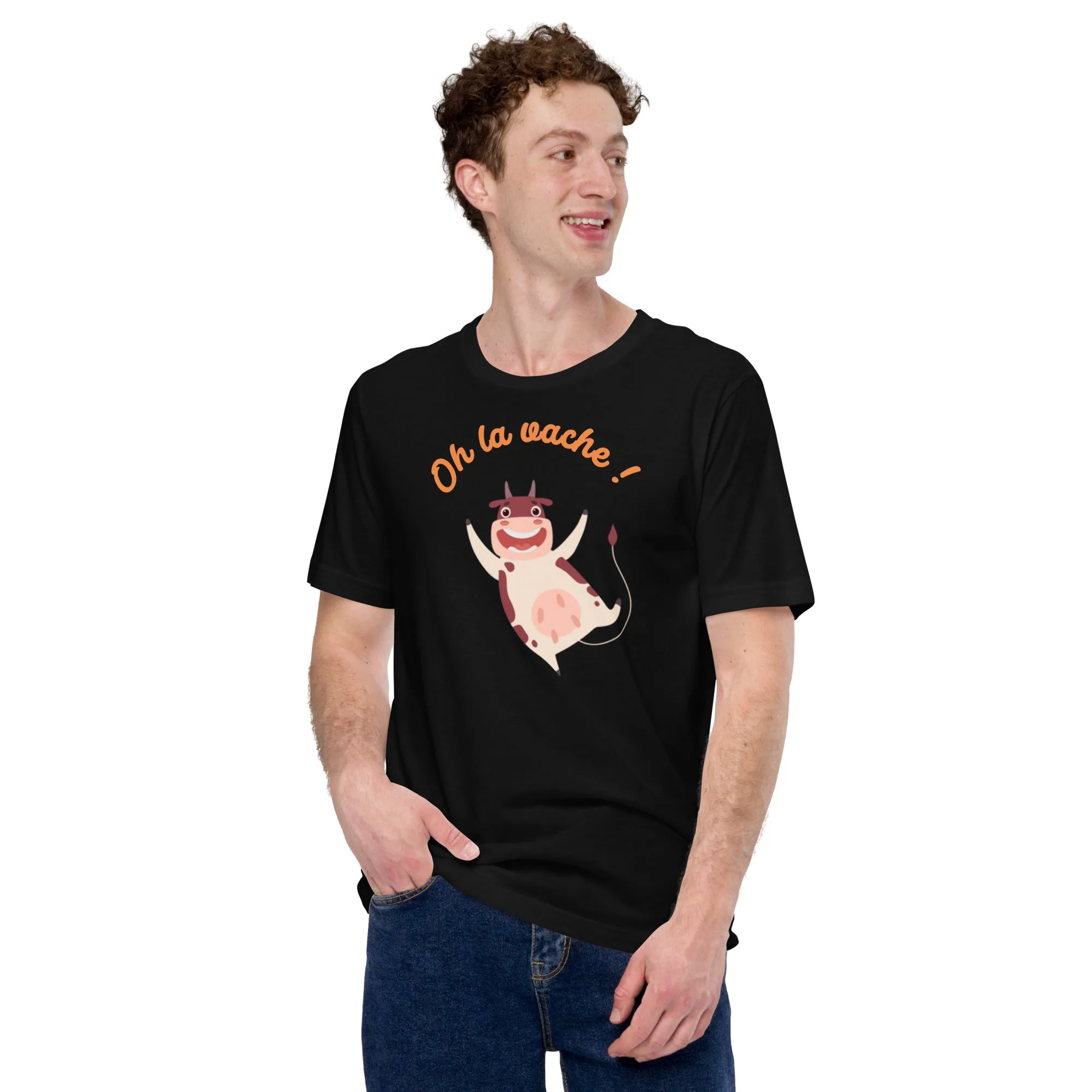 T-shirt unisexe Oh la vache ! – Image 2