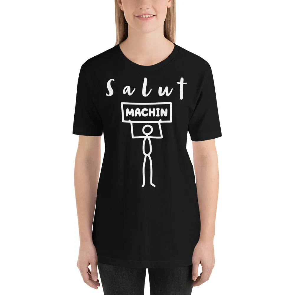 T-shirt unisexe Salut Machin (Lettrage clair) – Image 2