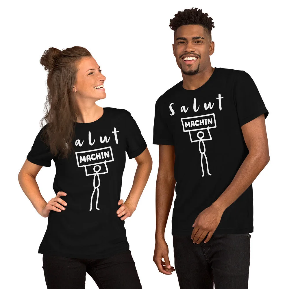 T-shirt unisexe Salut Machin (Lettrage clair) – Image 3