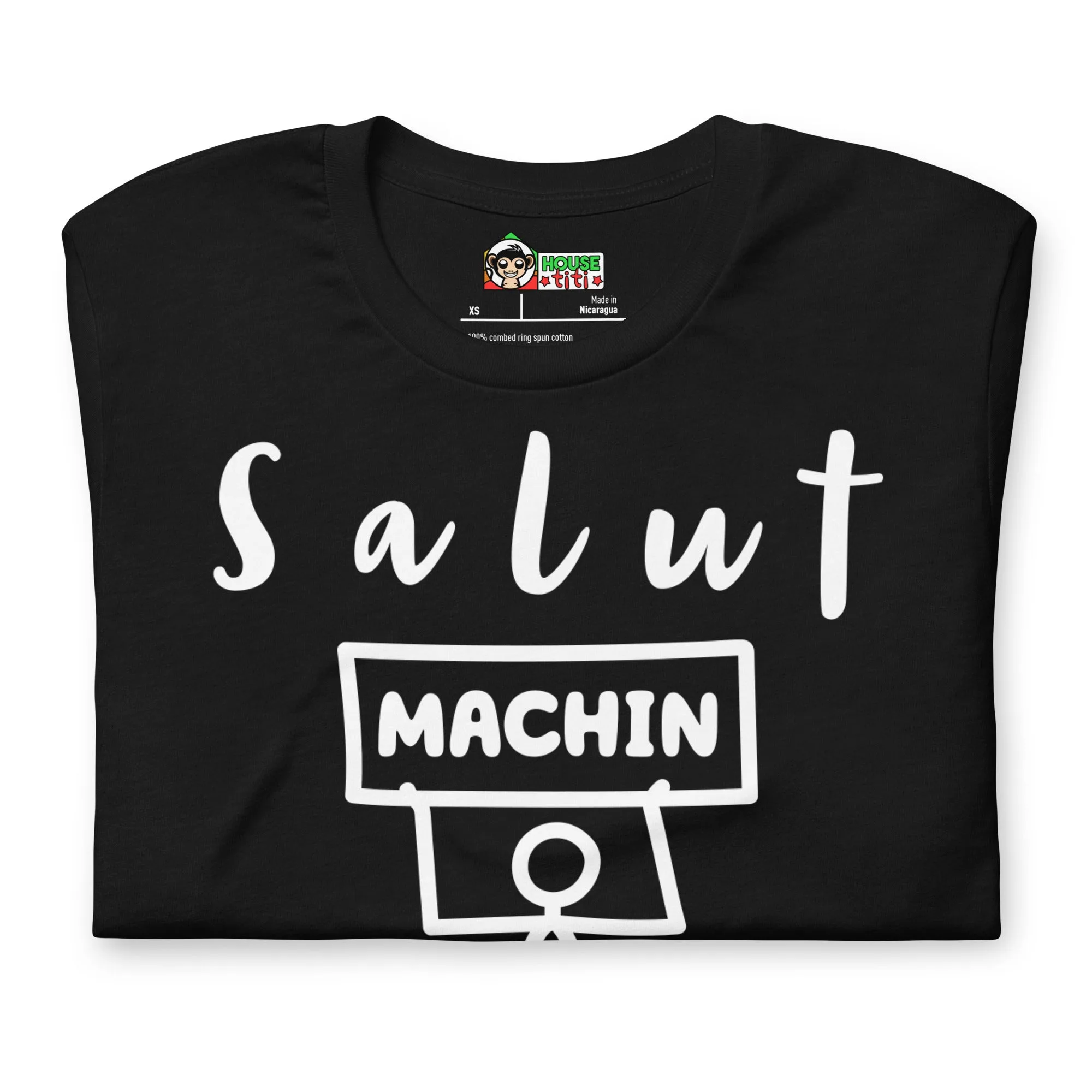 T-shirt unisexe Salut Machin (Lettrage clair) – Image 5