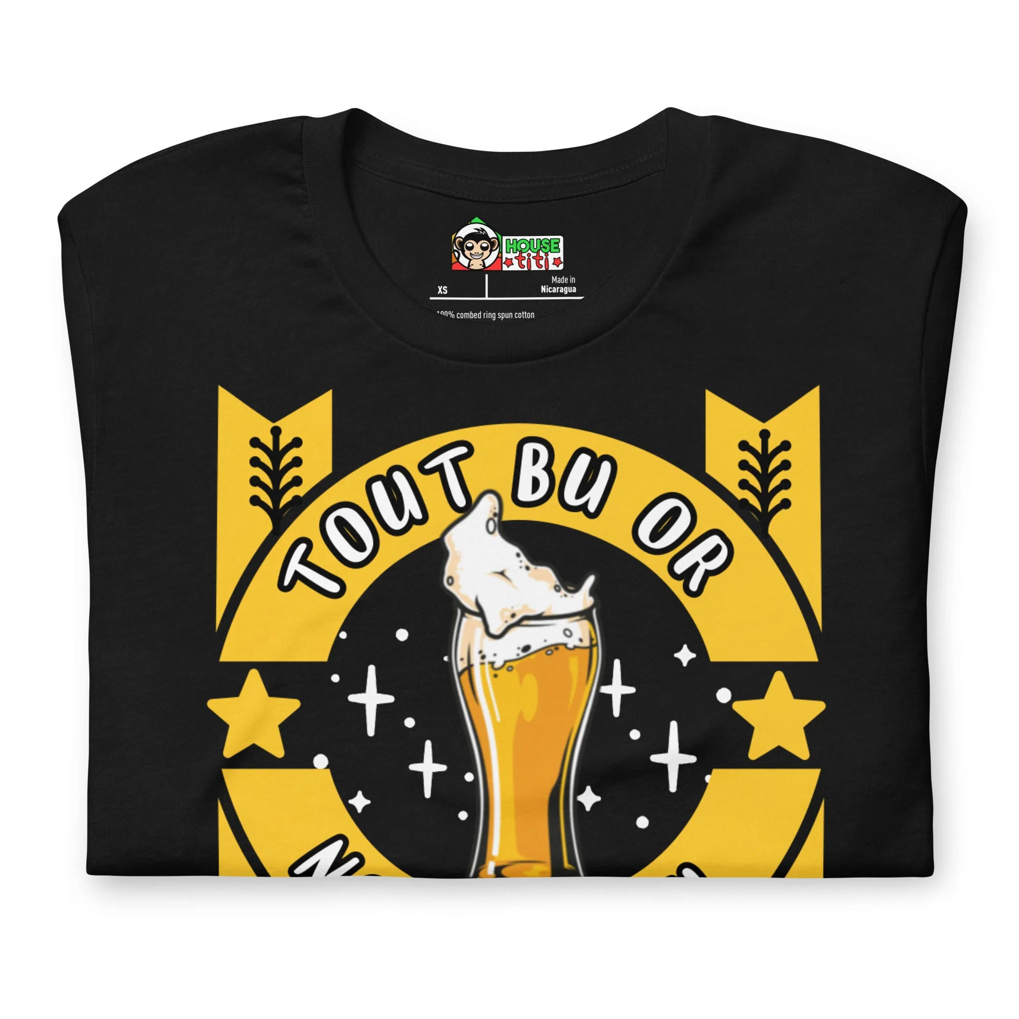 T-shirt unisexe Tout Bu Or Not To Bu (Lettrage clair) – Image 5