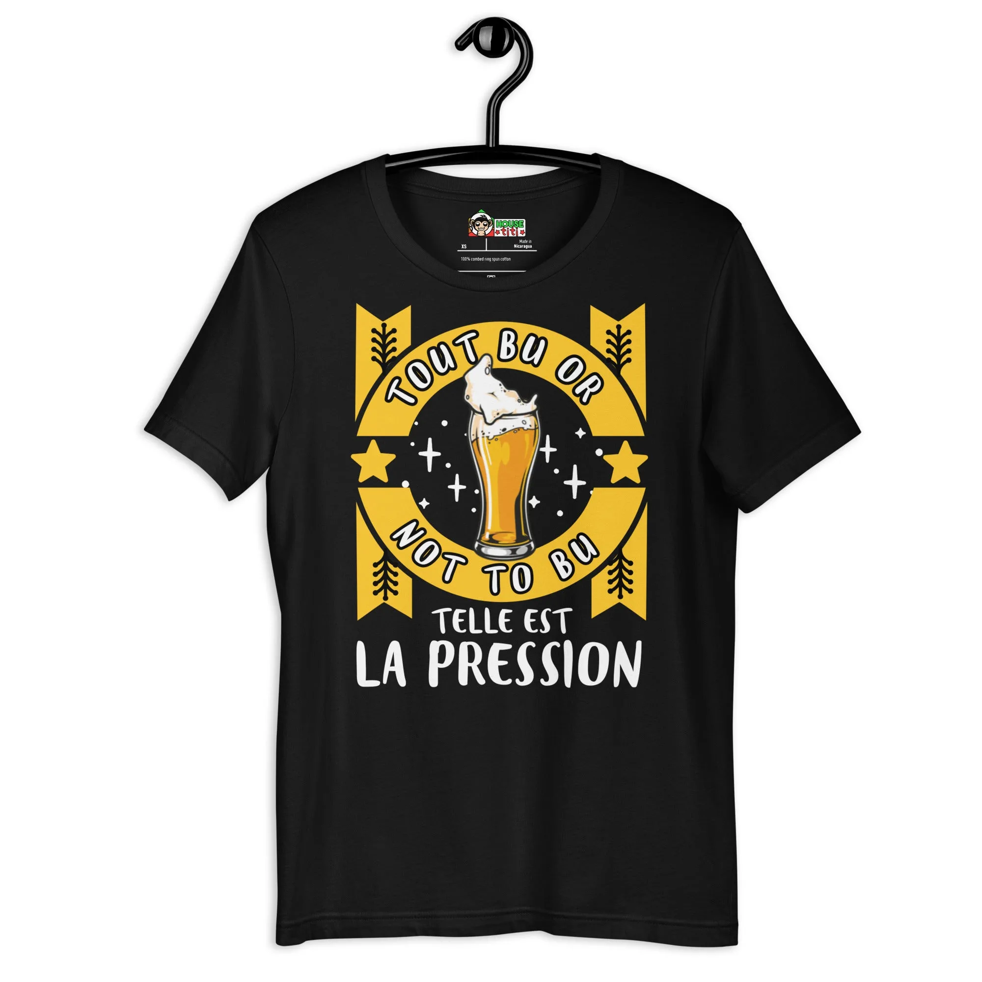 T-shirt unisexe Tout Bu Or Not To Bu (Lettrage clair) – Image 7