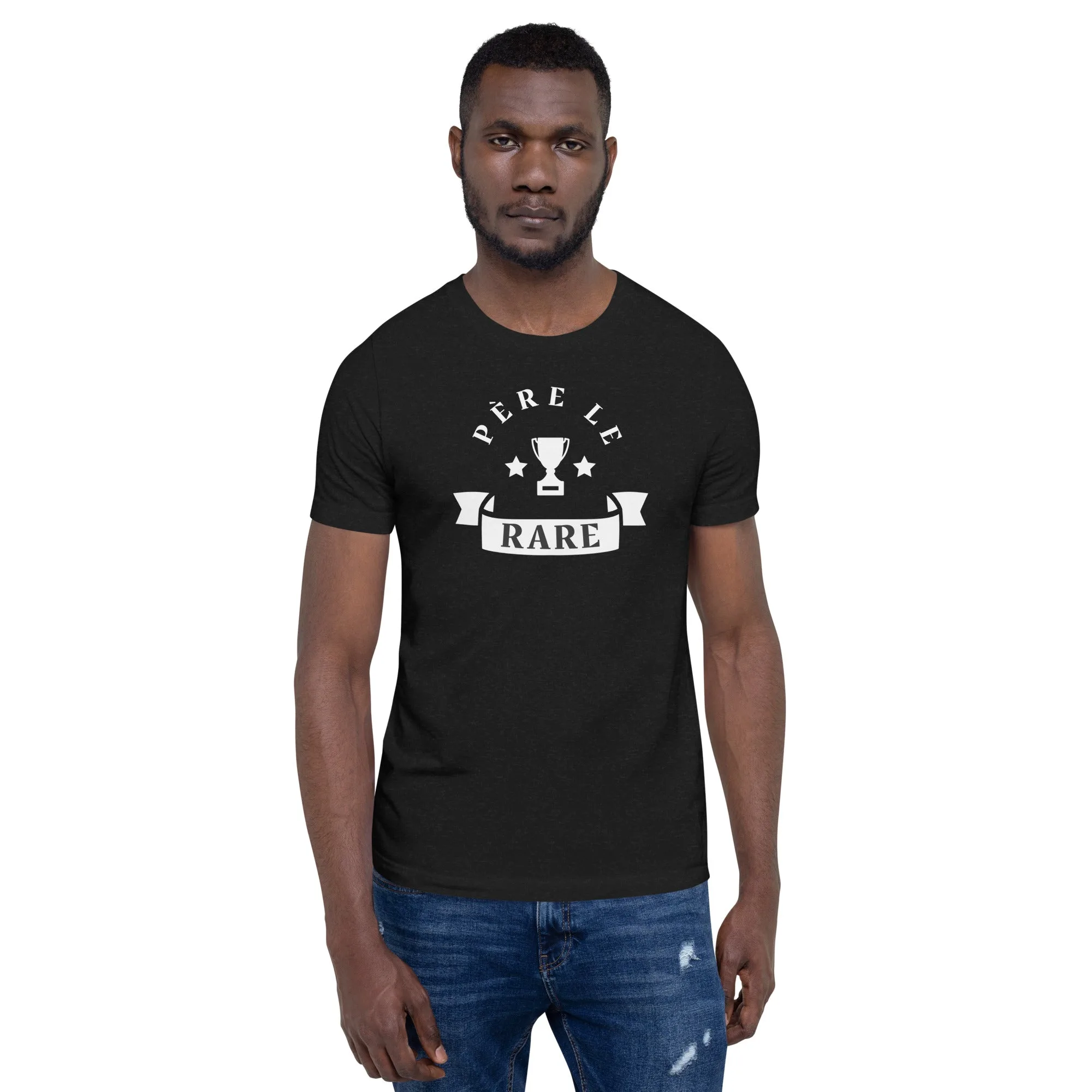 T-shirt unisexe Père le Rare (Lettrage blanc) – Image 2