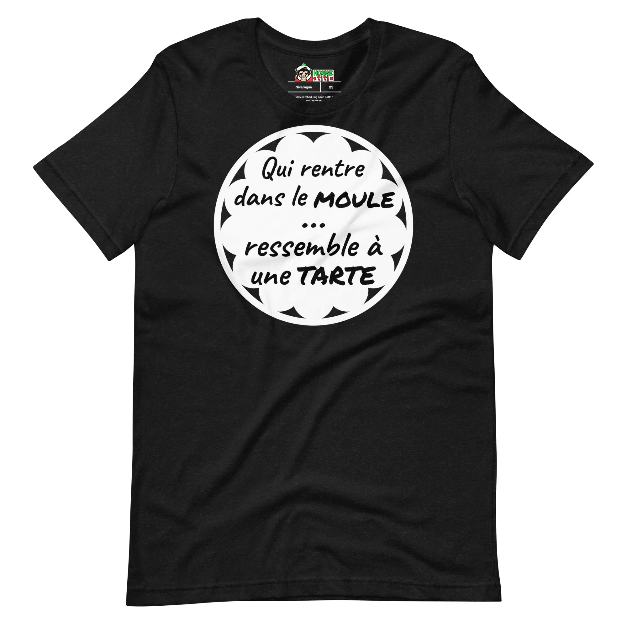 T-shirt unisexe Qui Rentre Dans le Moule (Lettrage foncé) – Image 5