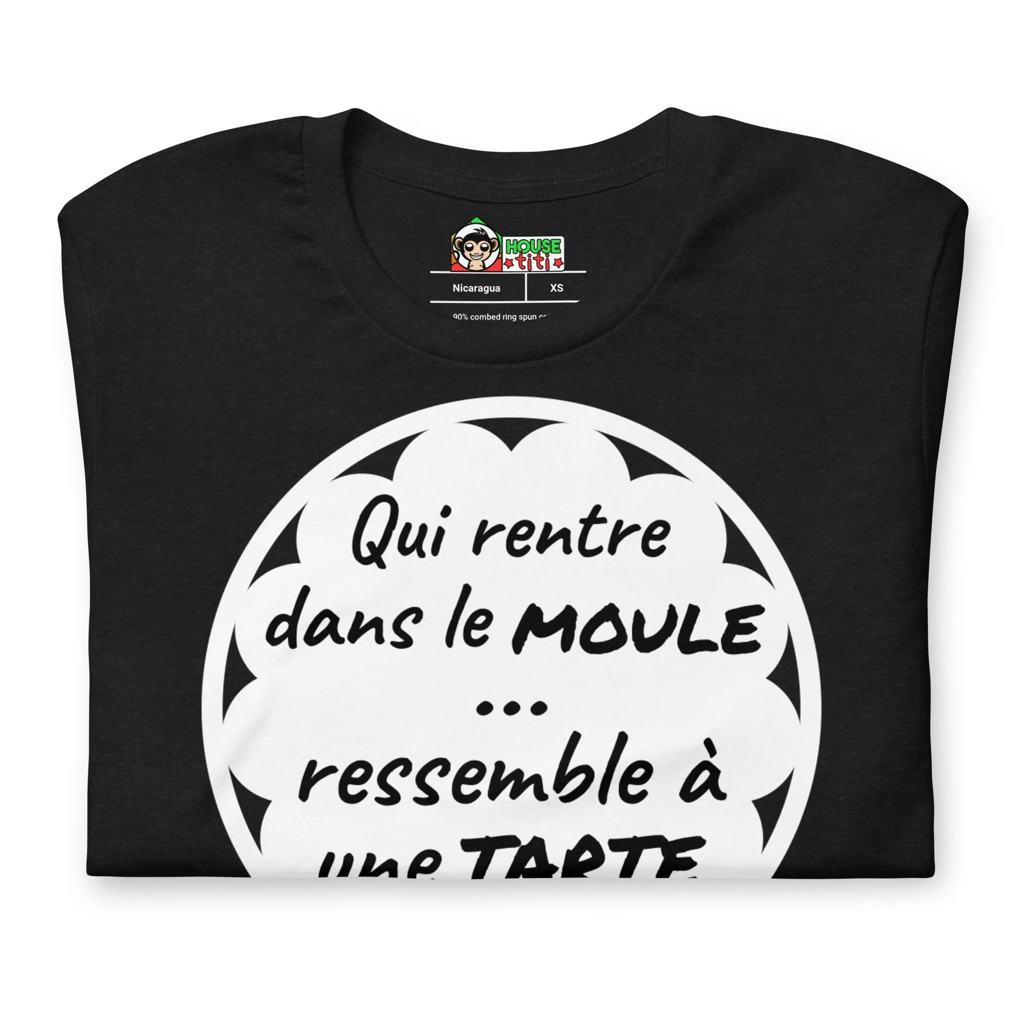 T-shirt unisexe Qui Rentre Dans le Moule (Lettrage foncé) – Image 7