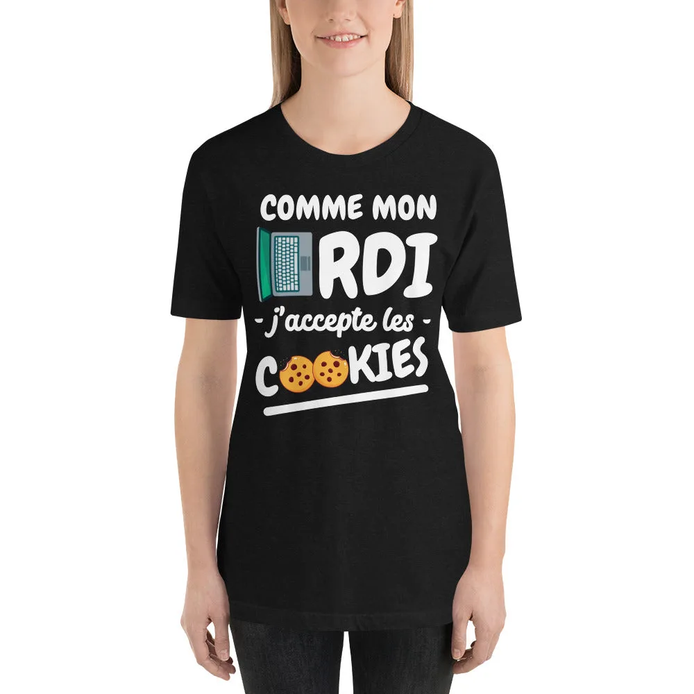 T-shirt unisexe Comme Mon Ordi (Lettrage clair) – Image 2