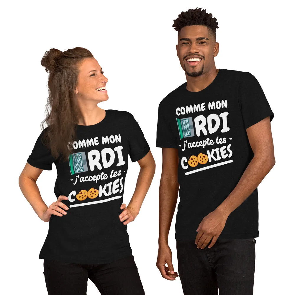 T-shirt unisexe Comme Mon Ordi (Lettrage clair) – Image 3