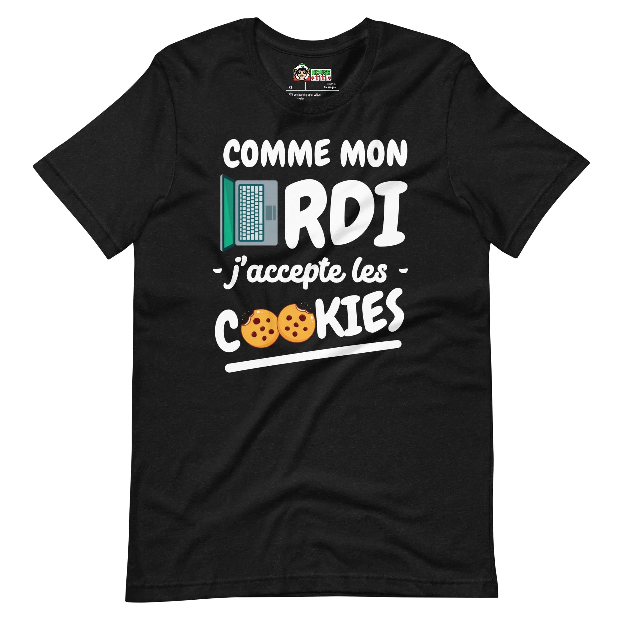 T-shirt unisexe Comme Mon Ordi (Lettrage clair) – Image 6